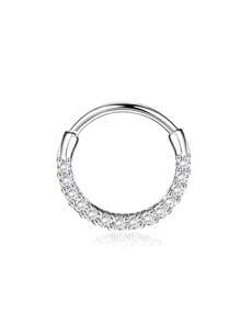 BESTEEL 1 buc inele septum 16G cercei Daith inele nas inel oțel inoxidabil CZ opal cartilaj Helix cercei tragus septum clicker piercing bijuterii