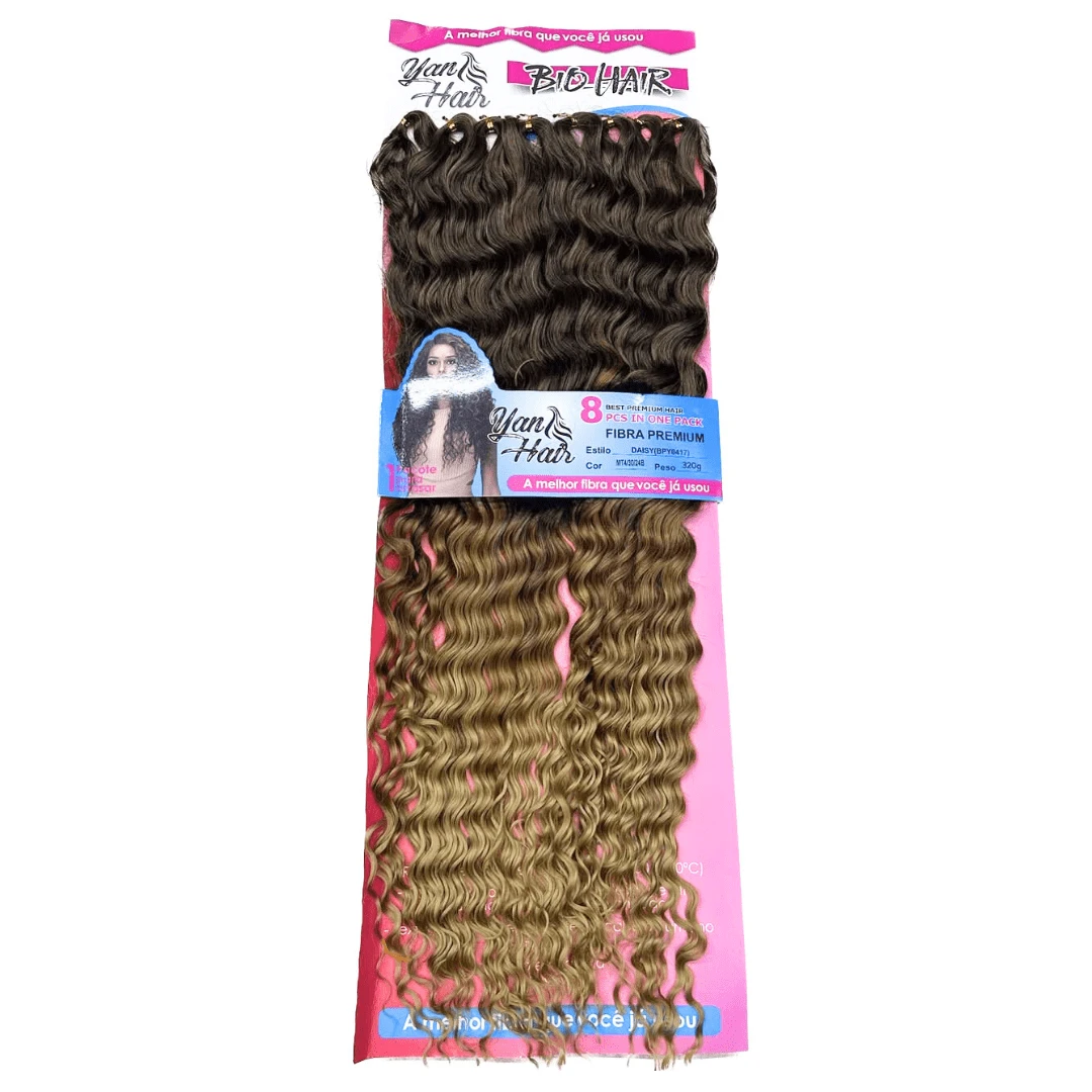 BELLAHAIR CABELO FIBRA PREMIUM DAISY CROCHET BRAIDS 70 CM 300 GRAMAS - Champanhe - Visão 1