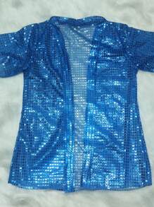 Carnival Sequin Kimono *ONE SIZE* - Royal Blue - View 2