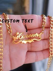 Personalized Stainless Steel Cuban Chain Necklace With Heart-Shaped And Butterfly Pendant - Custom Name Tag, Fashionable Accessory, Suitable For Men - Perfect Gift For Christmas Or Valentine's Day, Perfect For Christmas