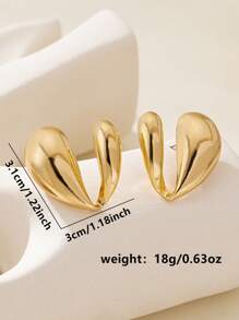 1 Paar luxuriöse europäisch-amerikanische übertriebene, feine, luxuriöse, elegante Ohrringe aus Zinklegierung in Herzform, geeignet für Partys, Geburtstage und verschiedene Anlässe, um Ihren Liebsten ein Geschenk zu machen