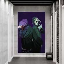 FramedKreezi Poster Hip Hop Duo Posters Scrim & Ruby Da Cherry, Music Album Cover Canvas Wall Art Anime Style Picture Print  For Bedroom Office Room Decor - Tranh vải - Xem 5