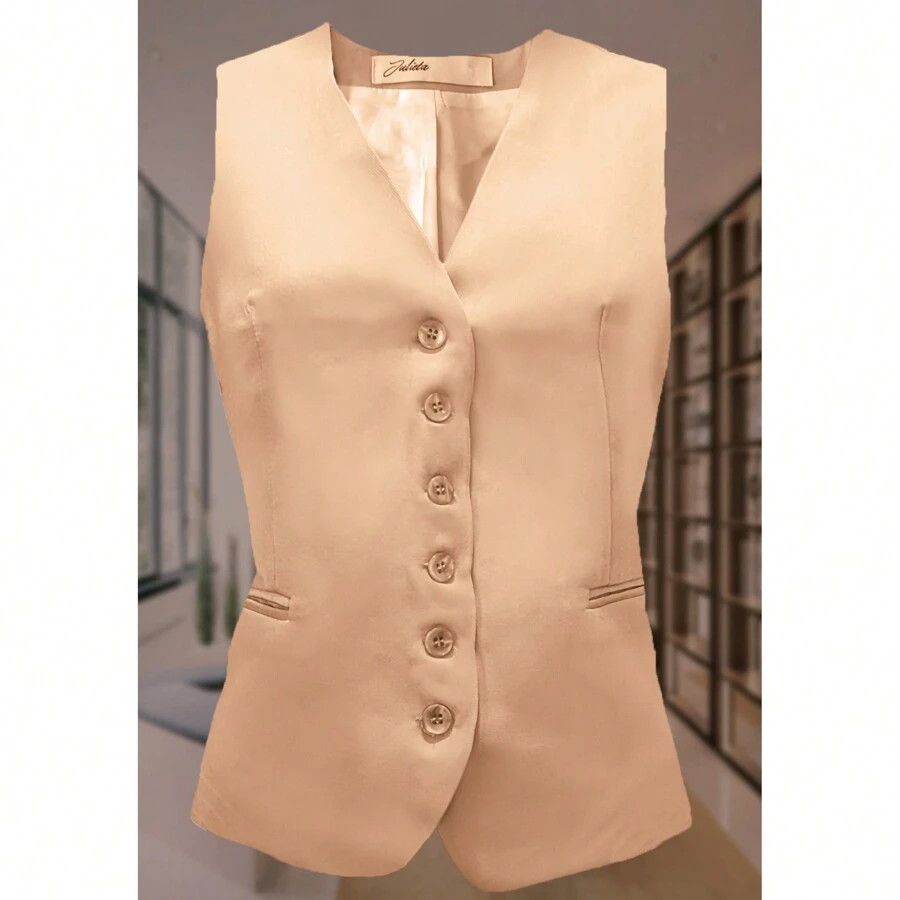 CHALECO INGLES ELEGANTE - Caqui - Ver 1