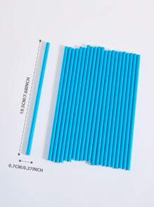 10/25/50/100 unidades Pajitas de papel desechables, azul sólido, apto para cócteles, cumpleaños, barbacoas, eventos y celebraciones
