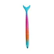3/5/10pcs Of 0.5mm Black Ink Beautiful Mermaid Series Gel Pens With Full Needle Tube Tips Mermaid Style Signature Brush Writing Water Pen Round Ballpoint Pen Gel Pen Random Color