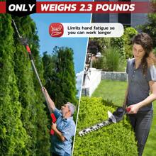 RELOIVE  4-In-1 Telescoping Pole Hedge Trimmer/Grass Shear/Shrub Trimmer/Grass Trimmer With 2.0 Ah Battery,12V (Red)