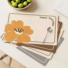 Mantilla con estampado floral, salvamanteles impermeables y resistentes al aceite de alta gama lavables para comidas occidentales, pad aislante del calor - Multicolor - Ver 11