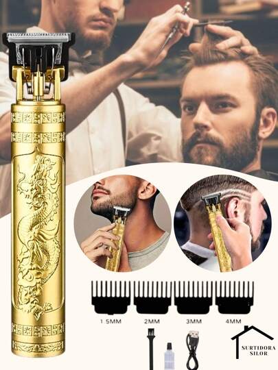 Afeitadora eléctrica y recortadora de barba 2-en-1 para hombres, maquinilla de afeitar recargable USB multifunción con 3 cabezales - Portátil para uso en el coche barberia, Cortadoras De Cabello Perfiladora Maquinas De Cortar Cabello Cortapelos, Recortadora de cabello eléctrica recargable, LFQ-01.