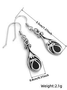 1 Pair Classic 925 Sterling Silver Water Drop Earrings, Suitable For Parties, Anniversaries, Women's Jewelry Gift - 1# - View 5