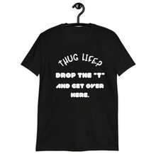 Th-Ug  Life Hug Shirt,Funny Hugs Tshirt,I Love You Tee,Mental Health T-Shirt,Funny Love Saying,Free Hugs T Shirt, Gift For Friend. - 黑色 - 查看 1