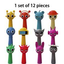 1/4/7/12 Pcs Cute Expression Doll Decorations, Versatile Multi-Color Multi-Functional Exquisite Ornaments, Action Figures, Suitable For Home Desktop Decor, Office Supplies, Party Decorations, Holiday Parties, Festival Gifts