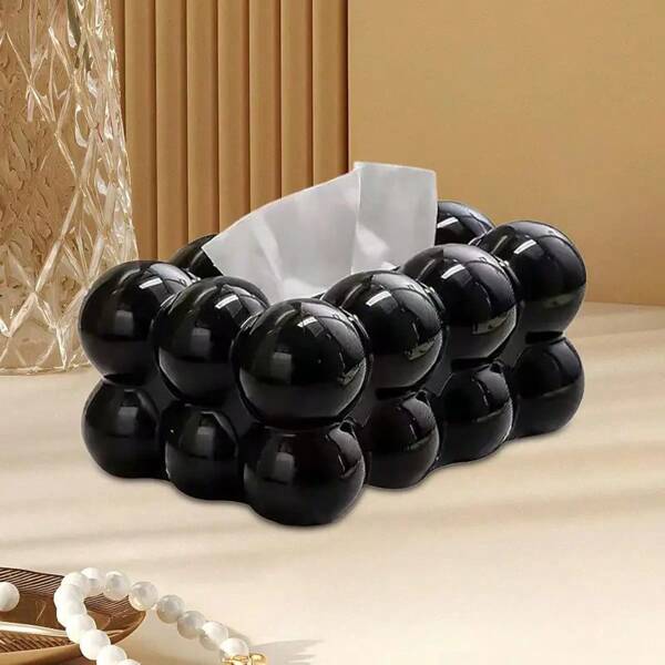 1pc Minimalist Black Cloud Shaped Tissue Box, Perfect Decoration For Home, Fireplace, Bedroom, Kitchen And Living Room,Home Decor Items,Tissue Holder Box,Tops,Napkin Dispenser,Wrap Dispenser,Kitchen,Paper Towel Holder,Kitchen Roll Holder,Bathroom Storage,Bathroom,Toilet,Tissue Box Holder,Napkin Holder,Festival Family Gathering,Kitchen Dining Table DecorFor Home Kitchen Bedroom Living Room Dining Room, Home Decoration Accessories, Decorative Box,Women Wedding Gift,Summer Travel Holiday Festival Must-Have