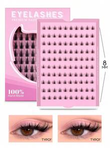 GROINNEYA 80/100 件 C 卷漫画睫毛延长动漫角色扮演尖刺假睫毛 DIY 单根假睫毛化妆工具簇状睫毛湿妆风格睫毛簇、睫毛簇、单根睫毛、睫毛、假睫毛 - C - 查看 14