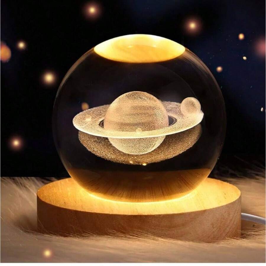 6CM NIGHT LIGHT BALL WITH USB CABLE - SATURNO - View 1