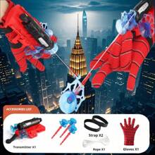 1set Spider Silk Launcher Toy,Spider Hero Gloves,Water Guns With Glove, Hero Water Gun Launcher,Superhero Spider Web Wrist Shooter Set,Hero Weapon,Interactive Toy,Cosplay Toy,Creative Toy,Birthday Day Gift,Party Gift,Perfect Gift,Halloween & Christmas Gifts