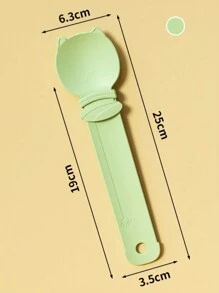 1 件软挤压宠物食品分配器 - 长柄湿食喂食器，塑料宠物零食勺，猫粮喂食工具（不含猫粮）