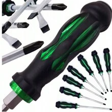 SET OF SCREWDRIVERS, SCREWDRIVERS FOR STRIKES WITH MAGNET, SCREWDRIVERS, SCREWDRIVERS , Set Of 7 Magnetic Screwdrivers - Multicolor - View 3