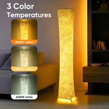 50 Inch Simple Design Modern Soft Light Floor Lamp 3 Color Lighting Remote Control, LED Lamp With Tyvek Fabric Shade,Brightness Adjustable For Living Room Bedroom Game Room - XNY-3C - View 4