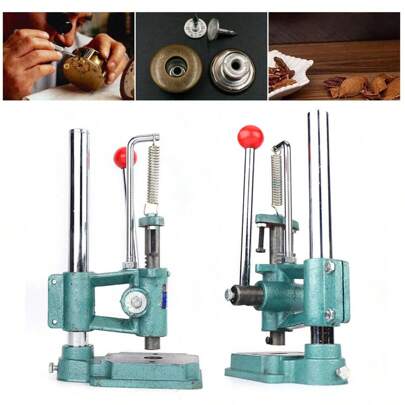  Rainaut Leather Imprinting Embossing Machine, Heavy-Duty Leather Imprinting Embossing Machine, Manual Leather Hole Puncher Hand Punching Machine DIY Leather Imprinting Machine Embossing Press Stamp Tool