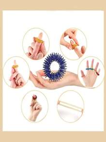 5/15/20 Stücke bunte Akupressur-Fingermassage-Ringe, Fingermassagegerät, Massagering für Fingerspitzen, Stressabbau, Federdesign, ideales Handmassage-Werkzeug als Geschenk, Massagezubehör - Verschiedenfarbig - Übersicht 6