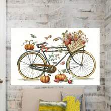 Framed Canvas Poster, Retro Art, Bicycle Orchard Poster, Ideal Gift For Bedroom Living Room Corridor, Wall Art, Wall Decor, Winter Decor, Room Decoration,Canvas  Birthday Party Decor, Mother's Day New Year Easter Gift,   Home Living Room Office Wall Decor, Perfect Gift And Wall Decoration