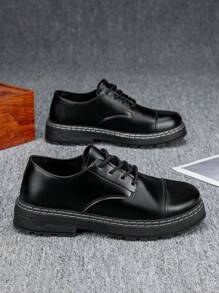 Scarpe da loafer oversize 2025 per uomo, stile britannico, in pelle artificiale da business