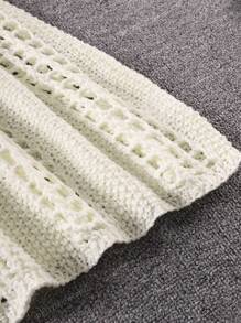 Cardigan lung, casual, cu mânecă scurtă, cu dimensiuni mari, pentru femei