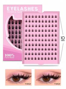 GROINNEYA 80/100 件 C 卷漫画睫毛延长动漫角色扮演尖刺假睫毛 DIY 单根假睫毛化妆工具簇状睫毛湿妆风格睫毛簇、睫毛簇、单根睫毛、睫毛、假睫毛 - C - 查看 10