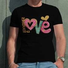 Playera Frase Love Regalo San Valentin Novios Pareja Amor Corazón - Negro - Ver 3