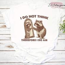 I Do Not Think Therefore I Do Not Am Funny Rac Vintage T-Shirt, Nostalgia Shirt, Rac Meme Shirt, Vintage Rac Shirt, Rac Gift - White - View 1