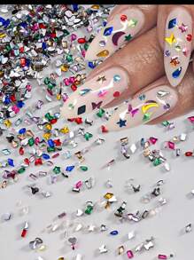 12 Lưới Đá Rhinestones Mặt Phẳng Nhiều Màu Sắc Cho Nghệ Thuật Làm Móng, Đá Rhinestones Tròn Nhiều Màu Cho Đồ Thủ Công Làm Móng, Quần Áo Giày Dép Túi Xách Nghệ Thuật Tự Làm, Đá Quý Trong Suốt Cho Nghệ Thuật Làm Móng Tự Làm Hoặc Tiệm Làm Móng Đồ Dùng Làm Móng, Phụ Kiện Làm Móng - Nhiều màu - Xem 2