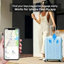 RSH AirTags مجموعة 4 قطع من جهاز إيجاد المفاتيح، وسم ذكي يعمل مع تطبيق "Find My"(فقط لنظام iOS)، وسم ذكي مصغر لمنع فقدان المفاتيح والحقائب والحقائب والدراجات والحيوانات الأليفة(ليس للأندرويد)