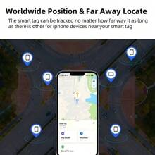 RSH AirTags مجموعة 4 قطع من جهاز إيجاد المفاتيح، وسم ذكي يعمل مع تطبيق "Find My"(فقط لنظام iOS)، وسم ذكي مصغر لمنع فقدان المفاتيح والحقائب والحقائب والدراجات والحيوانات الأليفة(ليس للأندرويد)