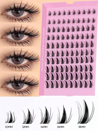 GROINNEYA 80/100 szt. C Curl Manga Lash Extensions Anime Cosplay Spiky Sztuczne rzęsy DIY Pojedyncze sztuczne rzęsy Narzędzie do makijażu Rzęsy w kępkach Mokry makijaż Styl rzęs, kępki rzęs, pojedyncze rzęsy, rzęsy, sztuczne rzęsy