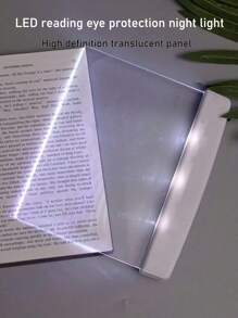 1pc Eye-Care Reading/Study Lamp, LED Flat Reading Light, Multifunctional Student Learning Non-Glare Reading Light, High Clarity Bright Whiteboard, No Flicker More Eye-Protective, Bedside/Bedroom Reading Lamp, Small Area Illumination, Won't Affect Others (3 Batteries Required, Not Included)