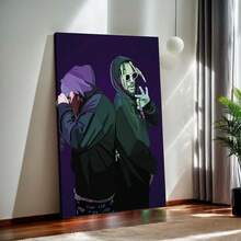 FramedKreezi Poster Hip Hop Duo Posters Scrim & Ruby Da Cherry, Music Album Cover Canvas Wall Art Anime Style Picture Print  For Bedroom Office Room Decor - Tranh vải - Xem 2