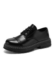Scarpe da loafer oversize 2025 per uomo, stile britannico, in pelle artificiale da business