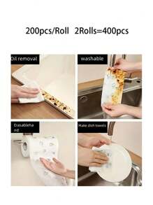 50/100/150片装可重复使用厨房清洁布 - 不粘易清洗，满足所有家庭清洁需求，抗撕裂，干湿两用，无纺布吸油去油布，适用于家庭清洁、洗碗、清洁用品、返校季，随机颜色图案，也适用于户外、露营。