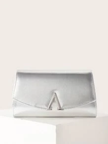 奢华、迷人、优雅、精致的女士手拿包晚宴包舞会手提包带可拆卸链条适合婚礼天鹅绒优雅适合女孩、女士、大学生、新人及白领人士参加派对、舞会、婚礼 - 銀色 - 查看 2