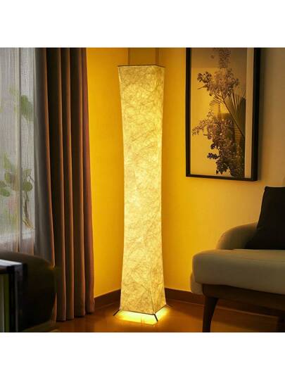 50 Inch Moderne Zachte Verlichting Vloer Lamp Lighting Remote Control, LED Tyvek Fabric Shade,Brightness Adjustable Living Room Bedroom Game