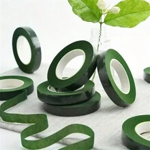 5pcs 25m Green Self-Adhesive Floral Tape, Suitable For Bouquet Packaging, Green Paper Adhesive Tape For Artificial Flowers & Plants Stems, DIY Craft And Decorations, Colorful Floral Stem Tape - Multicolor - View 5