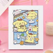 Sanrio Diamond Painting Kuromi, Peace And Happiness Cartoon Puzzle, Handmade DIY Gift, Gift Frame