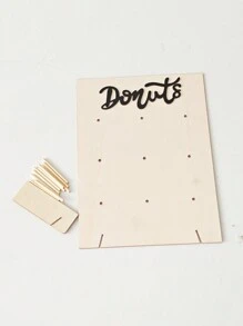 1 cái/2 cái/3 cái, Đế gỗ đựng bánh Donut, Bảng trang trí treo bàn bánh Donut, Đế đựng món tráng miệng, Đồ dùng cho cửa hàng bánh, Trang trí tiệc sinh nhật, Trang trí tiệc kỷ niệm ngày cưới, Trang trí tiệc tại nhà - Nhiều màu - Xem 3