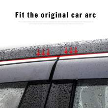 Aoyade Smoke Car Window Visors Sun Rain Guard Wind Deflectors For Chevrolet MALIBU XL 2016 2017 2018 Accessories 4PC - Transparent Black - View 6