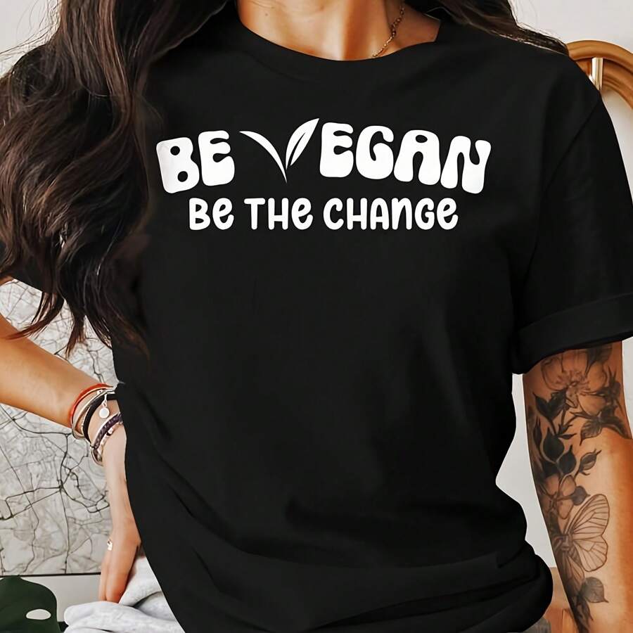 Be Vegan Be The Change Animal Rights Birthday Gift Mom Vegan For The Animals Cruelty Free Style Plant Based Ditch Dairy The Future Is - Black - View 1