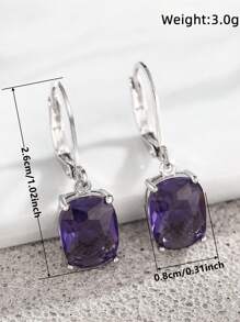 1 对经典方晶锆石耳坠，适合女士结婚纪念日订婚派对珠宝情人节礼物、妈妈、母亲、母亲节、礼物 - 1# - 查看 11