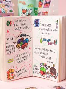 4 paquets, Monde fantaisiste, Autocollants de dessin animé mignons, Autocollants de cahier, Autocollants pour enfants, Autocollants de compte, Autocollants de papier, Autocollants de valise, Autocollants de dessin animé, Autocollants de tasse à eau, Autocollants d'ordinateur, Autocollants de tasse à eau, Autocollants de papeterie, Autocollants de graffitis, Autocollants pour iPad, Autocollants décoratifs, Fournitures scolaires, Rentrée scolaire