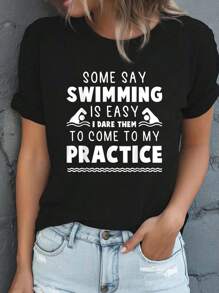 Some Say Swimming Is Easy - Swim Team,Quality Polyester T-Shirt