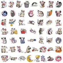 100 stuks stuks Possum-stickers Vinyl-esthetiekstickers Scrapbooking, dagboek, laptop, bumper, skateboard, waterfles, cartoon, bouwvakker, autostickers en -decals