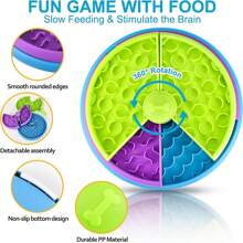 Slow Feeder Dog Bowls 3 Layers, Interactive Dog Puzzle Game, Dog Enrichment Toys, Anti-Slip Slow Eating Dog Bowl, Maze Dog Food Bowl, Anti-Choking Puzzle Feeder Dog Bowl For Dogs & Cats,Gift, Present, Celebration - Multicolor - View 3